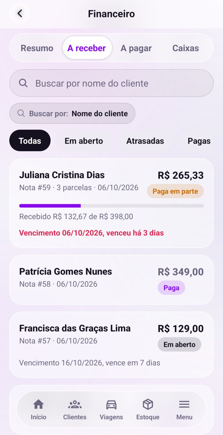 Contas a receber e cobranças