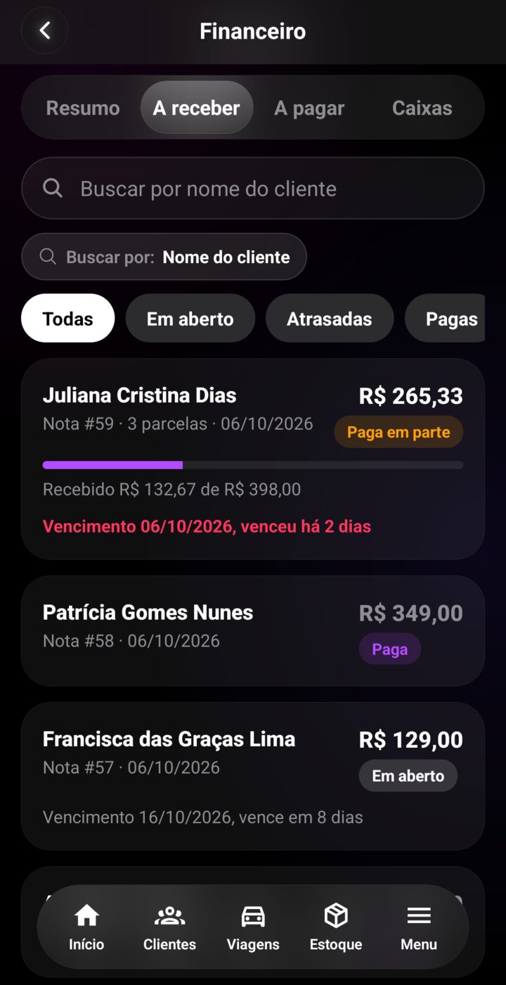 Contas a receber e cobranças