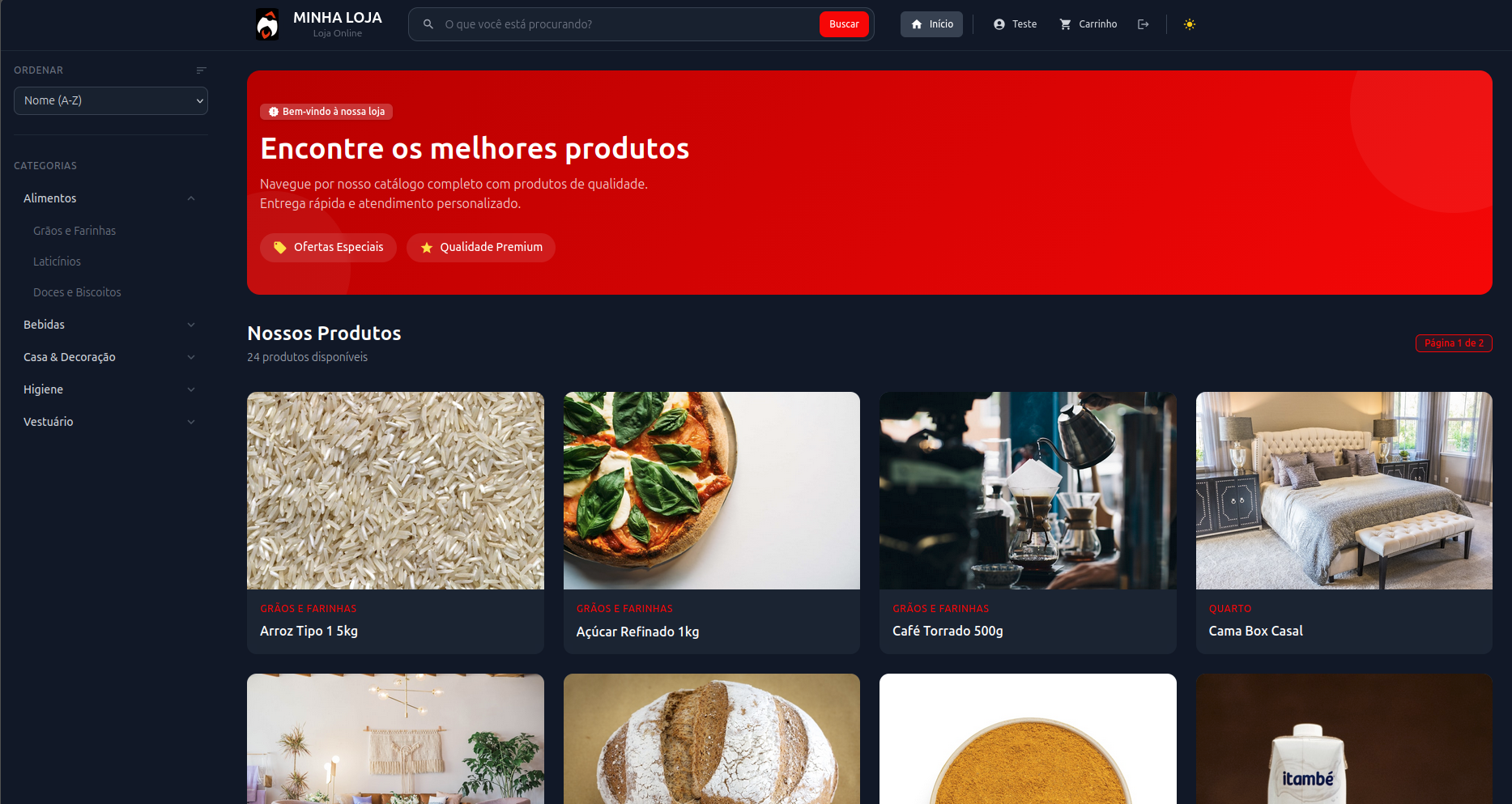 Loja online personalizada